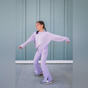 [3/$15] Zella Girl Purple Kids' Restore Soft Split Hem Pants